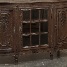19th Century Louis XVI Liégeois Style Oak Display Buffet ~ Credenza