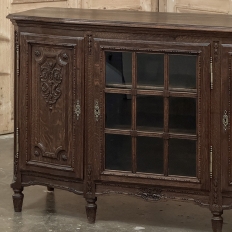 19th Century Louis XVI Liégeois Style Oak Display Buffet ~ Credenza