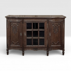 19th Century Louis XIV Li&eacute;geois Style Oak Display Buffet ~ Credenza