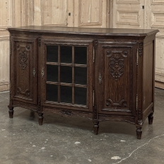 19th Century Louis XIV Liégeois Style Oak Display Buffet ~ Credenza