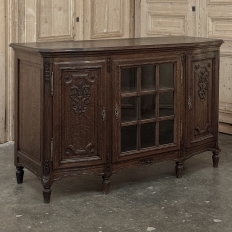 19th Century Louis XIV Liégeois Style Oak Display Buffet ~ Credenza