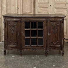 19th Century Louis XIV Liégeois Style Oak Display Buffet ~ Credenza