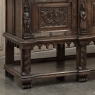 Grand French Gothic Revival Oak Raised Buffet ~ Credenza