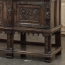Grand French Gothic Revival Oak Raised Buffet ~ Credenza