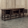 Grand French Gothic Revival Oak Raised Buffet ~ Credenza