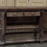 Grand French Gothic Revival Oak Raised Buffet ~ Credenza