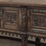 Grand French Gothic Revival Oak Raised Buffet ~ Credenza