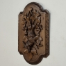Pair 19th Century Country French Hunt Style Hand-Carved Oak Plaques