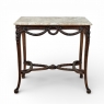 19th Century Belgian Louis XVI Transitional Walnut Marble-Top Table