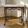19th Century Belgian Louis XVI Transitional Walnut Marble-Top Table