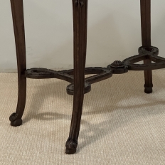 19th Century Belgian Louis XVI Transitional Walnut Marble-Top Table