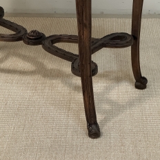 19th Century Belgian Louis XVI Transitional Walnut Marble-Top Table
