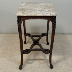19th Century Belgian Louis XVI Transitional Walnut Marble-Top Table