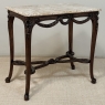 19th Century Belgian Louis XVI Transitional Walnut Marble-Top Table