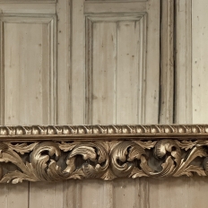 Grand Mid-Century Italian Baroque Pierced Giltwood Mirror