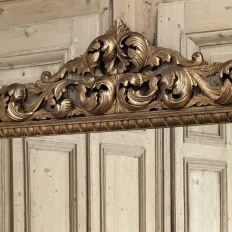 Grand Mid-Century Italian Baroque Pierced Giltwood Mirror