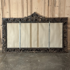 Grand Mid-Century Italian Baroque Pierced Giltwood Mirror