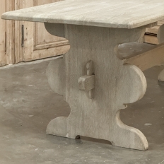Rustic Country French Solid Stripped Oak Dining Table