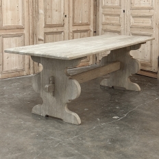 Rustic Country French Solid Stripped Oak Dining Table
