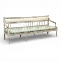 18th Century Gustavian Period Bench with Original Scraped Finish