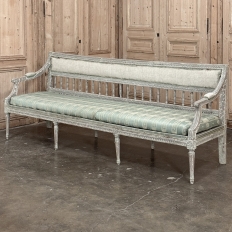 18th Century Gustavian Period Bench with Original Scraped Finish