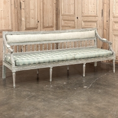18th Century Gustavian Period Bench with Original Scraped Finish