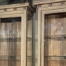 Pair of Monumental Stripped Gothic Revival Solid Oak Display Bookcases