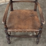 Set of Ten Country French Oak Dining Chairs in the Louis XIII Style, includes 2 Armchairs