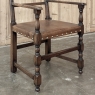 Set of Ten Country French Oak Dining Chairs in the Louis XIII Style, includes 2 Armchairs