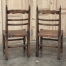 Set of Ten Country French Oak Dining Chairs in the Louis XIII Style, includes 2 Armchairs