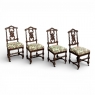 Set of Four 19th Century Renaissance Revival Louis XIII Style Barley Twist Side Chairs in Solid Oak
