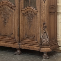 Late 19th Century Belgian Liégeoise Louis XIV Bookcase in Solid Quarter-Sawn Oak