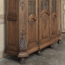 Late 19th Century Belgian Liégeoise Louis XIV Bookcase in Solid Quarter-Sawn Oak