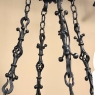 Antique Italian Hand-Forged Wrought Iron Chandelier