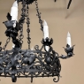 Antique Italian Hand-Forged Wrought Iron Chandelier