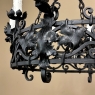 Antique Italian Hand-Forged Wrought Iron Chandelier