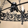 Antique Italian Hand-Forged Wrought Iron Chandelier