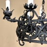 Antique Italian Hand-Forged Wrought Iron Chandelier