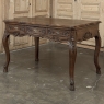 Antique Country French Liégeoise White Oak Writing Desk