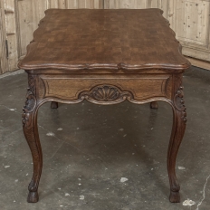 Antique Country French Liégeoise White Oak Writing Desk