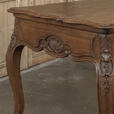 Antique Country French Liégeoise White Oak Writing Desk