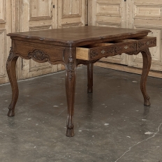Antique Country French Liégeoise White Oak Writing Desk