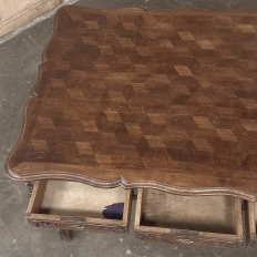 Antique Country French Liégeoise White Oak Writing Desk