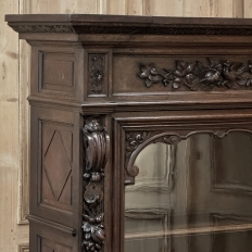19th Century French Renaissance Revival Oak Vitrine ~ Bookcase