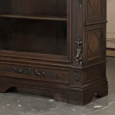 19th Century French Renaissance Revival Oak Vitrine ~ Bookcase