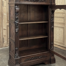 19th Century French Renaissance Revival Oak Vitrine ~ Bookcase
