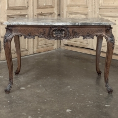 19th Century Régence Marble-Top Center Table from Liege