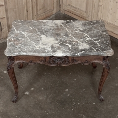 19th Century Régence Marble-Top Center Table from Liege