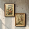 Pair of Antique French Framed Oils on Canvas by J. Peerlinck, Dated 1921