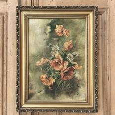 Pair of Antique French Framed Oils on Canvas by J. Peerlinck, Dated 1921